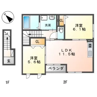 メゾン・ド・グレース【2階】の間取り