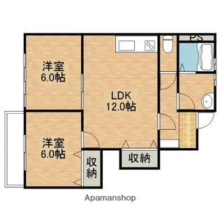 K&M海田東コーポ【1階】の間取り