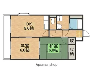シャインハウスD棟【1階】の間取り