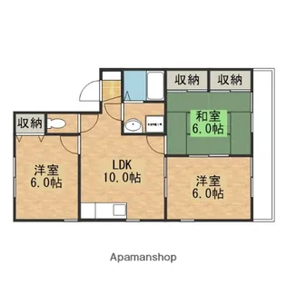 サンステート矢野【1階】の間取り