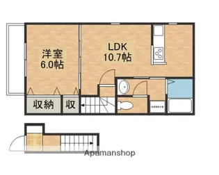 ハイツ海田稲荷町【2階】の間取り
