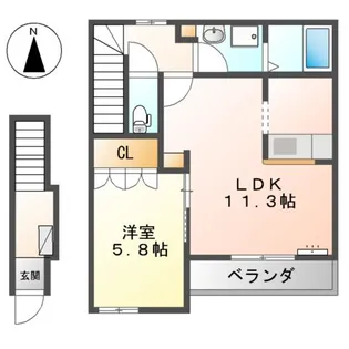 CASA PASTORALE【2階】の間取り