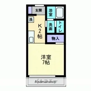 1Kの間取り画像