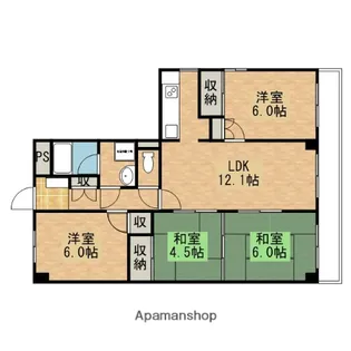 サンシティ海田【2階】の間取り