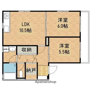 すいれん天畠【2階】の間取り