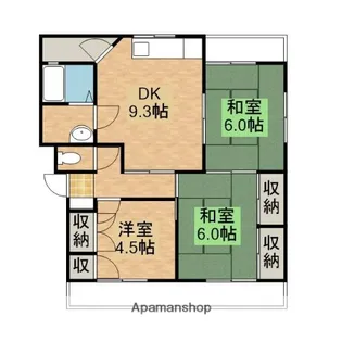 ウエストコート1【2階】の間取り