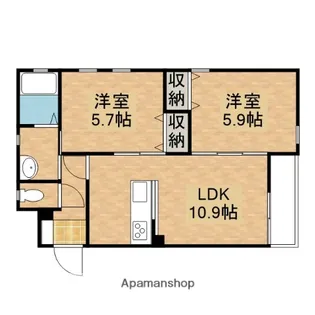 三迫APARTMENT【2階】の間取り