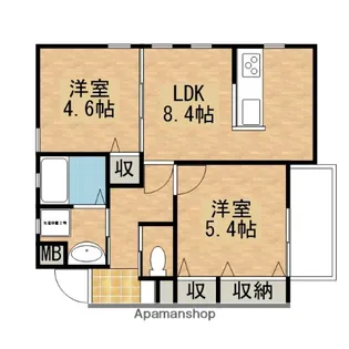 三迫APARTMENT【1階】の間取り