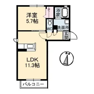 フローラ神田【2階】の間取り