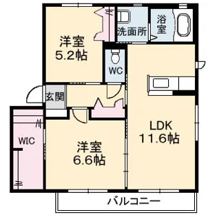 プランタン A棟【2階】の間取り