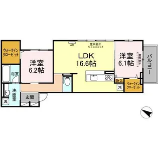BRIGHTEST船越【3階】の間取り