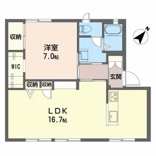ファミール中村【1階】の間取り