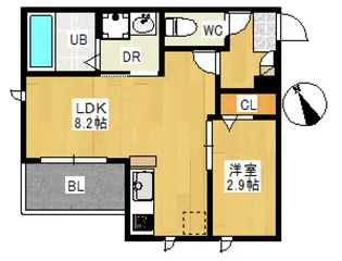 広島県安芸郡海田町稲荷町【アパート】の間取り