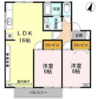 セジュールシャリオ A棟【1階】の間取り