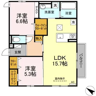 FanTasySpace矢野東【1階】の間取り