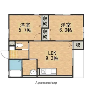 中野APARTMENTS【1階】の間取り