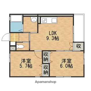 中野APARTMENTS【2階】の間取り