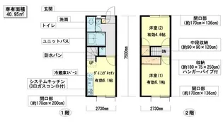 レオパレスひいらぎⅢ【1階】の間取り