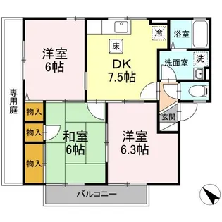 シャルマン A棟【1階】の間取り