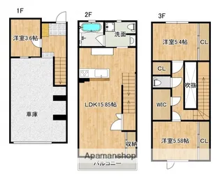 広島県安芸郡府中町宮の町4丁目【テラスハウス】の間取り