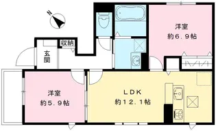 LA LA MAISON 中野(ペット)【101号室号室】の間取り
