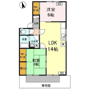 フィアホイザーエルスト【1階】の間取り