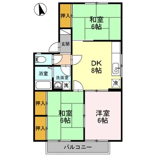 フィアホイザーエルスト【2階】の間取り