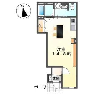 仮)スイートモダン船越【1階】の間取り