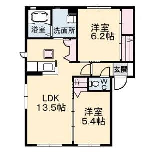 クレール金子Ⅲ【1階】の間取り