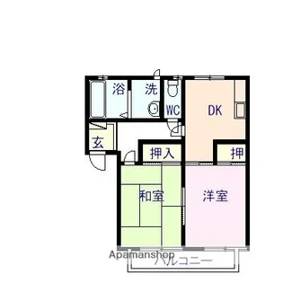 コーポ・パセオ【2階】の間取り
