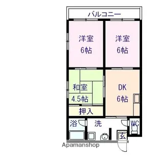 アーバンライフ山岡【3階】の間取り
