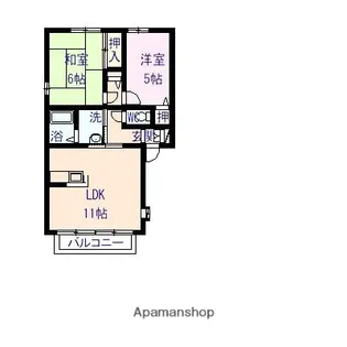 ラ・フォーレ元町【1階】の間取り