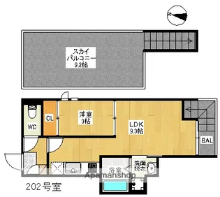 GRANDTIC MIRAIZ【2階】の間取り
