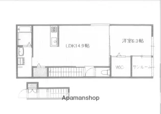 ユースタス・キッド白石【2階】の間取り