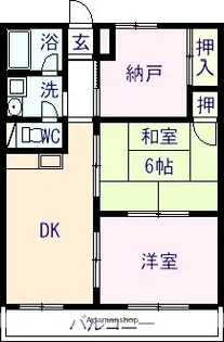 リバーサイド新町【1階】の間取り