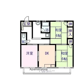 シティエース89【2階】の間取り