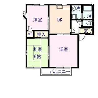 グリーンハイツ【1階】の間取り