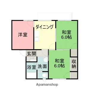 アメニティー西栄【102号室】の間取り