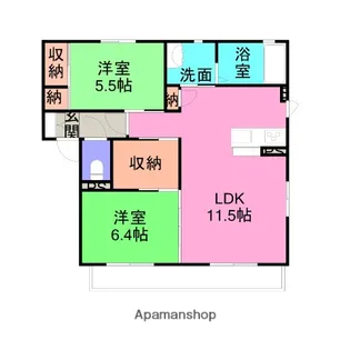 ルーナ南栄【2階】の間取り