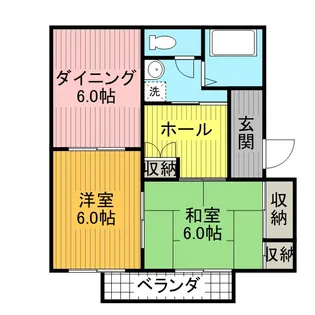 山口県岩国市門前町4丁目【アパート】の間取り