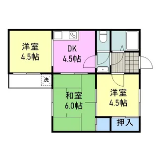コーポラスミササ【2階】の間取り