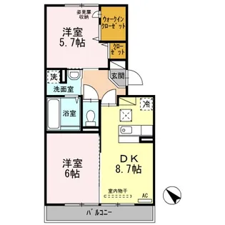 グランドュール【1階】の間取り