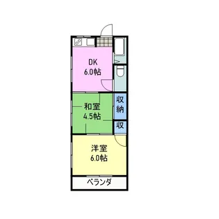 山口県岩国市昭和町1丁目【アパート】の間取り