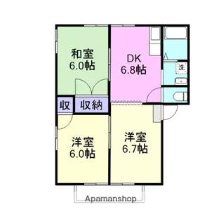 ウエストコーポ【2階】の間取り