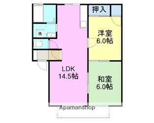 プロムナードK【101号室】の間取り