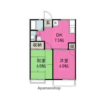 ジョイパレスA【2階】の間取り