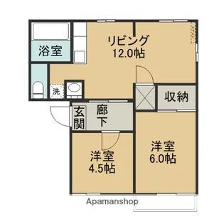 コーポ光洋【1階】の間取り
