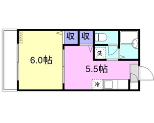 ベル八番館【1階】の間取り