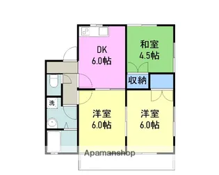 山口県岩国市門前町3丁目【アパート】の間取り