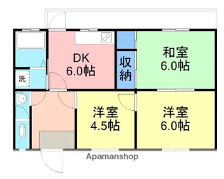 コーポ田中【102号室】の間取り
